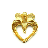 Givenchy Gold Angel Heart Vintage Brooch Pin - 24 Wishes Vintage Jewelry
