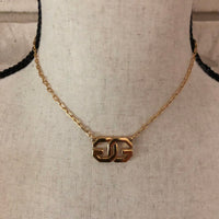 Givenchy Gold Double G Logo Vintage Pendant - 24 Wishes Vintage Jewelry