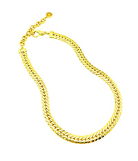 Givenchy Gold Flat Curb Chain Vintage Necklace - 24 Wishes Vintage Jewelry