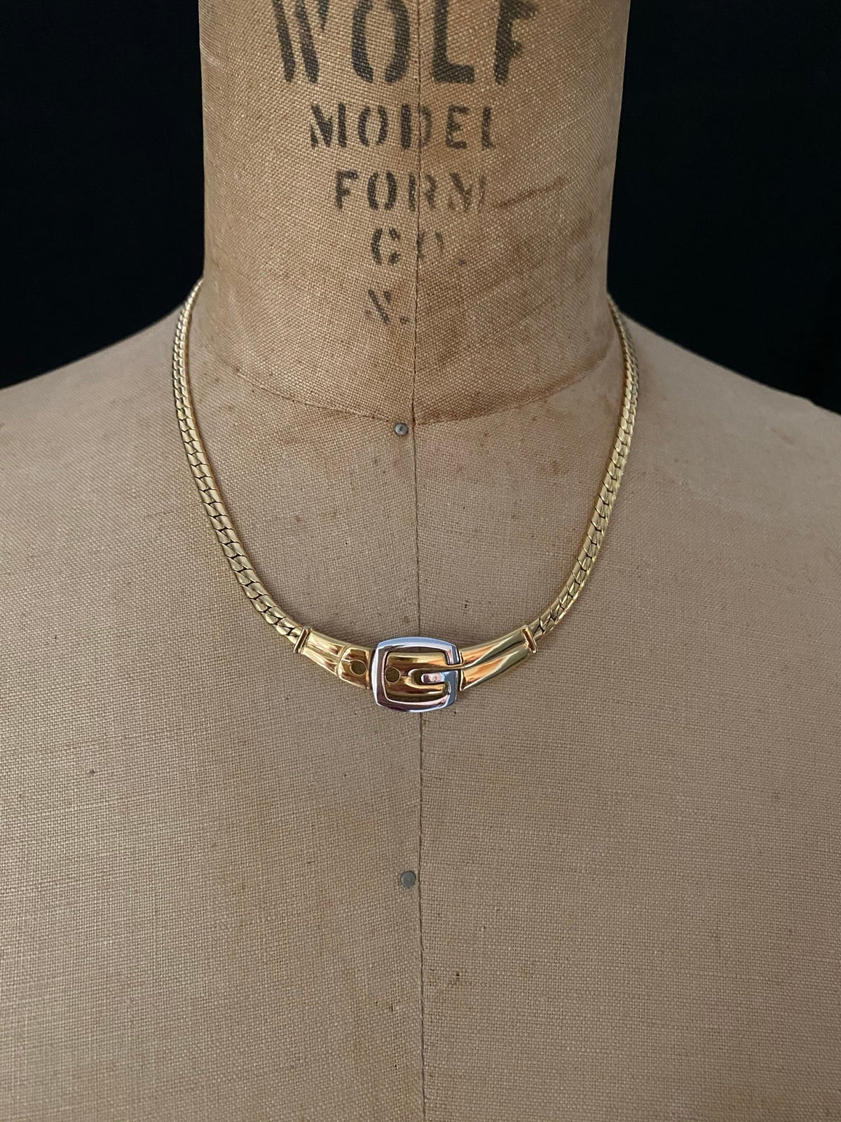 Givenchy Gold G Logo Belt Buckle Vintage Pendant - 24 Wishes Vintage Jewelry