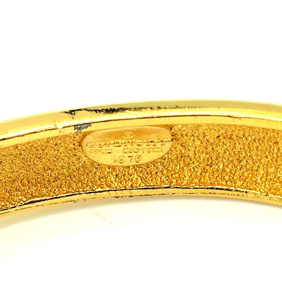 Givenchy Gold Hinged Rhinestone Bangle Statement Bracelet - 24 Wishes Vintage Jewelry