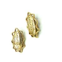 Givenchy Gold Logo Paris France Pierced Earrings - 24 Wishes Vintage Jewelry