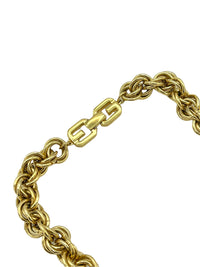 Givenchy Gold Triple Link Chain Vintage Necklace - 24 Wishes Vintage Jewelry