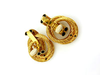 Givenchy Gold Twisted Knot Vintage Clip-On Earrings - 24 Wishes Vintage Jewelry