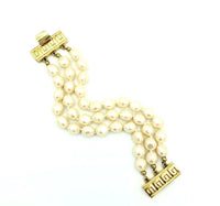 Givenchy Layered Pearl Logo Vintage Bracelet - 24 Wishes Vintage Jewelry