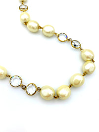 Givenchy Pearl & Crystal Vintage Necklace - 24 Wishes Vintage Jewelry