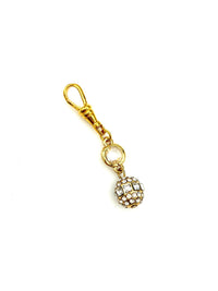 Gold Crystal & Rhinestone Victorian Revival Charm - 24 Wishes Vintage Jewelry