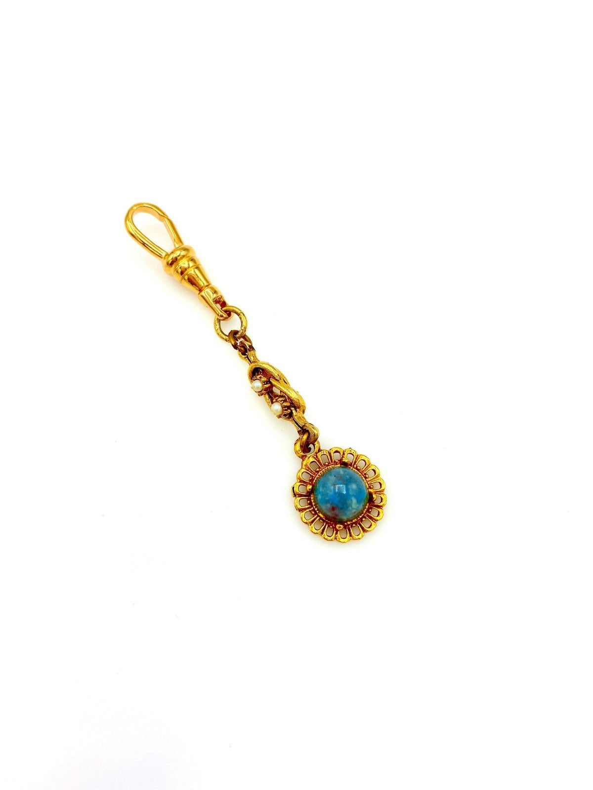 Gold Daisy Victorian Revival Charm - 24 Wishes Vintage Jewelry