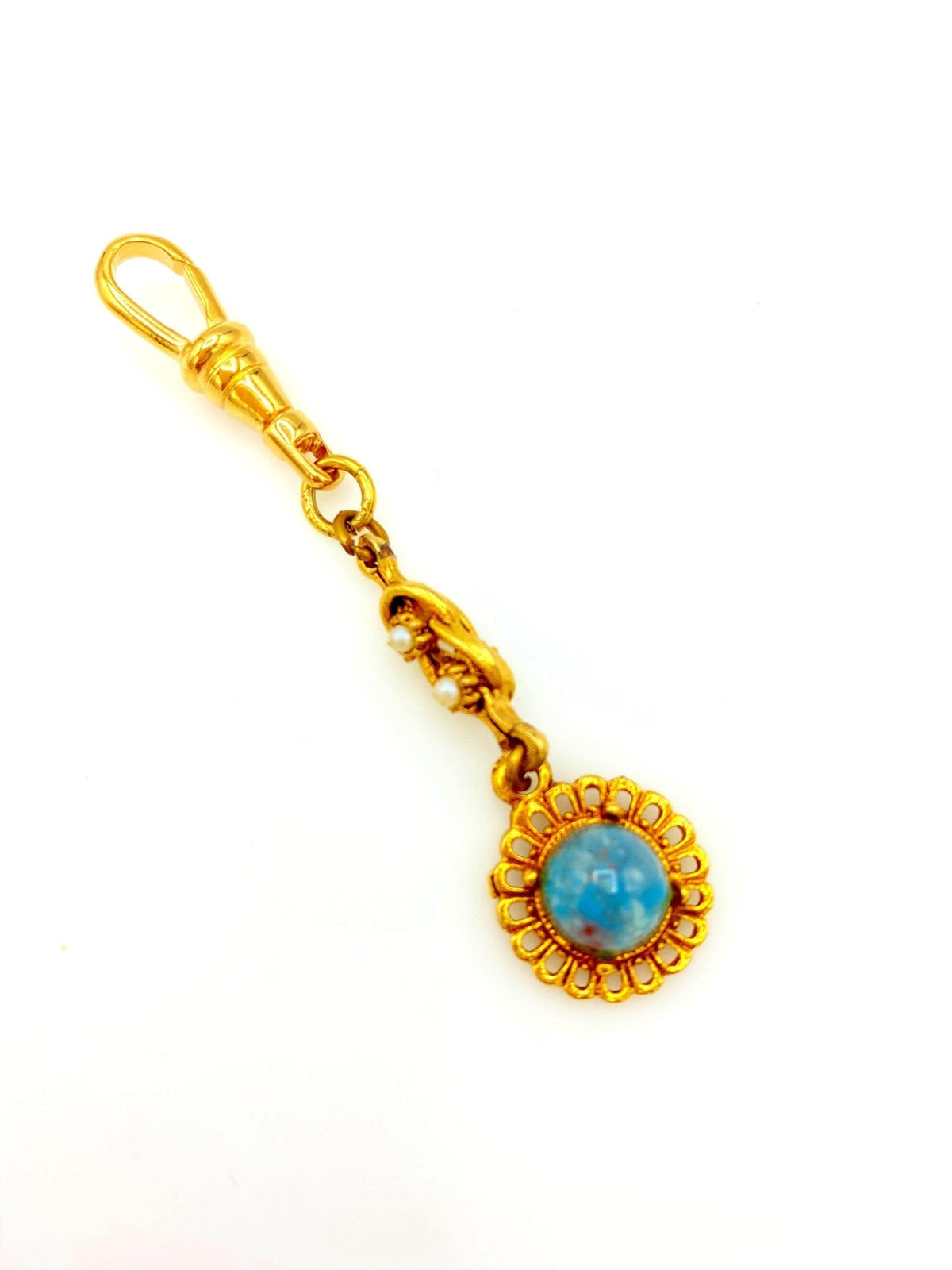 Gold Daisy Victorian Revival Charm - 24 Wishes Vintage Jewelry