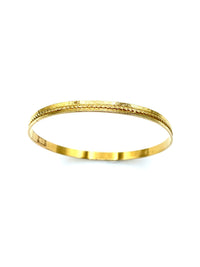 Gold Filled Danecraft Thin Twisted Rope Vintage Bangle Bracelet - 24 Wishes Vintage Jewelry