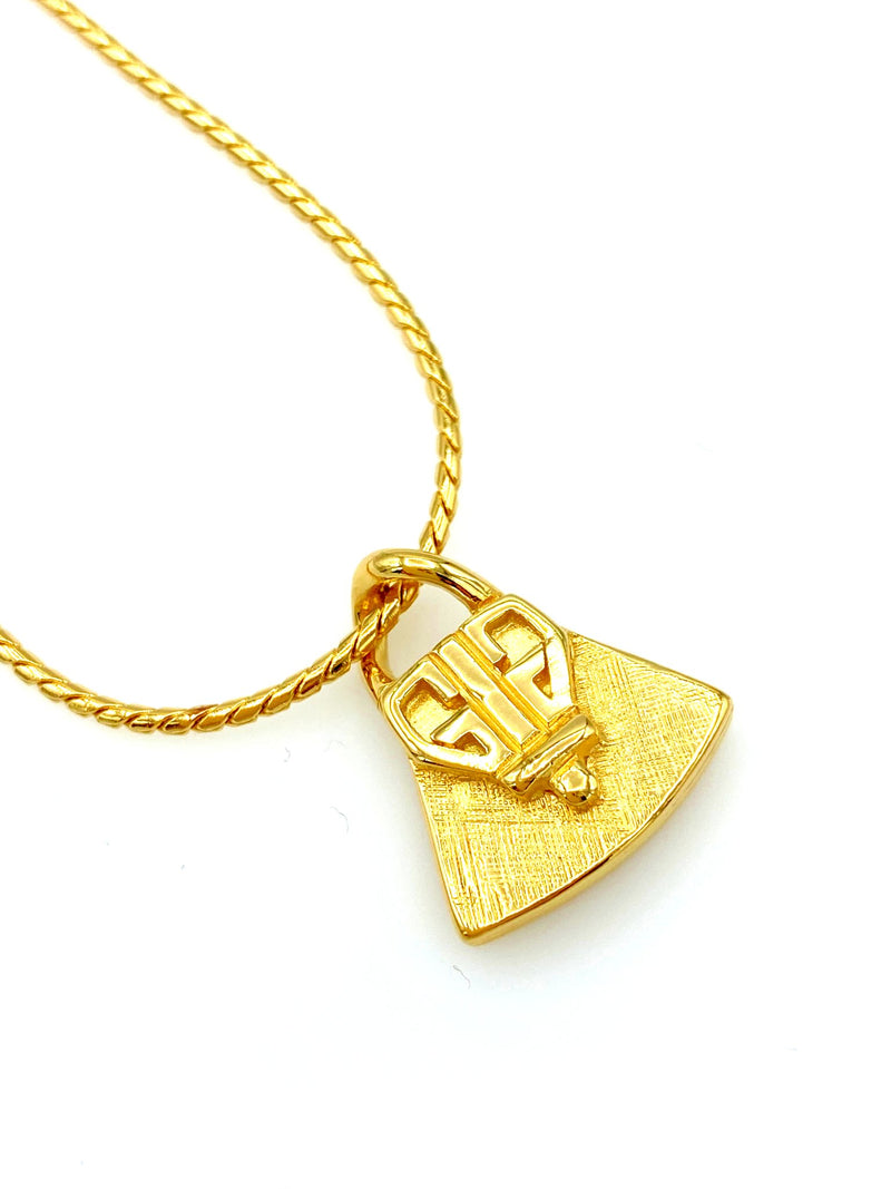 Gold Givenchy G Logo Charm Stacking Chain Bracelet - 24 Wishes Vintage Jewelry
