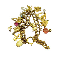 Gold Kirks Folly Midsummer Night's Dream Angel Charm Bracelet - 24 Wishes Vintage Jewelry