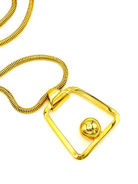 Gold Park Lane Long Snake Chain Abstract Pendant - 24 Wishes Vintage Jewelry