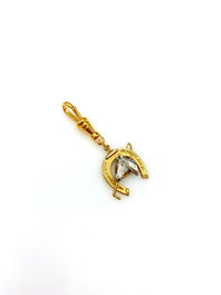 Gold & Silver Horse Shoe Charm - 24 Wishes Vintage Jewelry