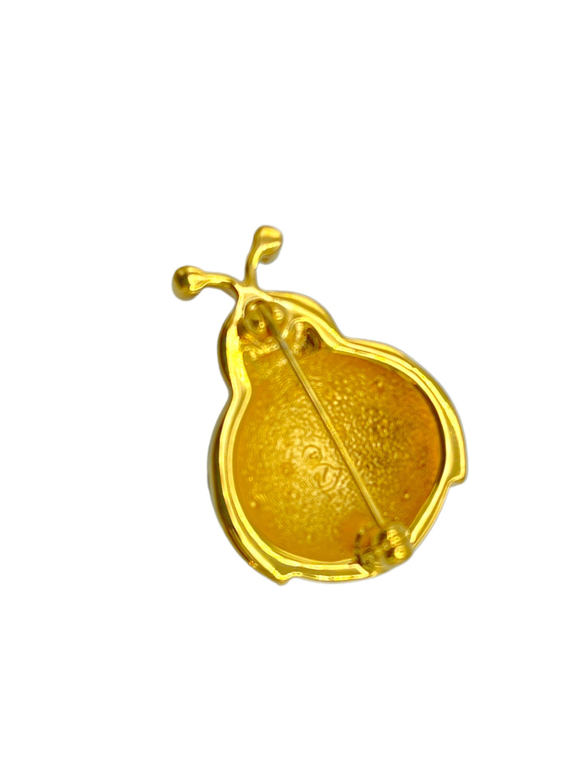 Gold Swarovski Petite Pave Ladybug Rhinestone Brooch - 24 Wishes Vintage Jewelry