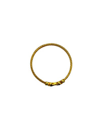 Gold Swarovski SAL Black Crystal Stacking Bangle Bracelet - 24 Wishes Vintage Jewelry