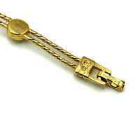 Gold Swarovski White Crystal Chain Bracelet - 24 Wishes Vintage Jewelry