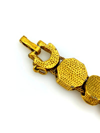 Goldette Heart Slide Vintage Charm Bracelet - 24 Wishes Vintage Jewelry
