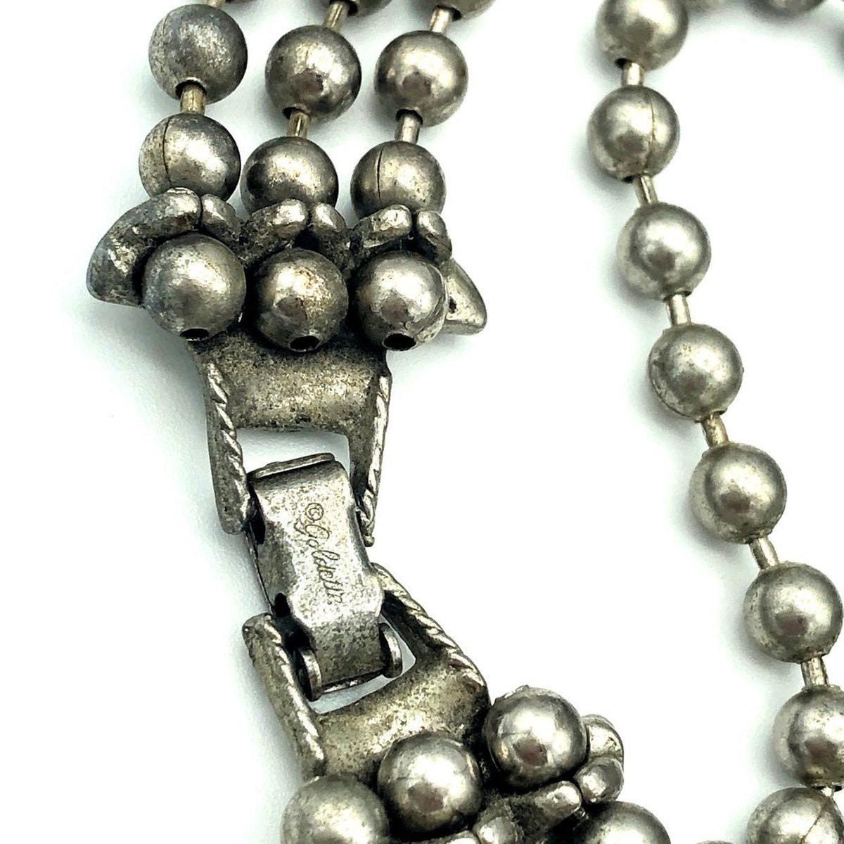 Goldette Silver Squash Blossom Vintage Necklace - 24 Wishes Vintage Jewelry