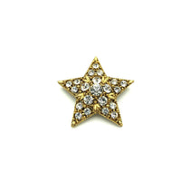 Hollycraft Clear Rhinestone Star Gold Vintage Brooch - 24 Wishes Vintage Jewelry