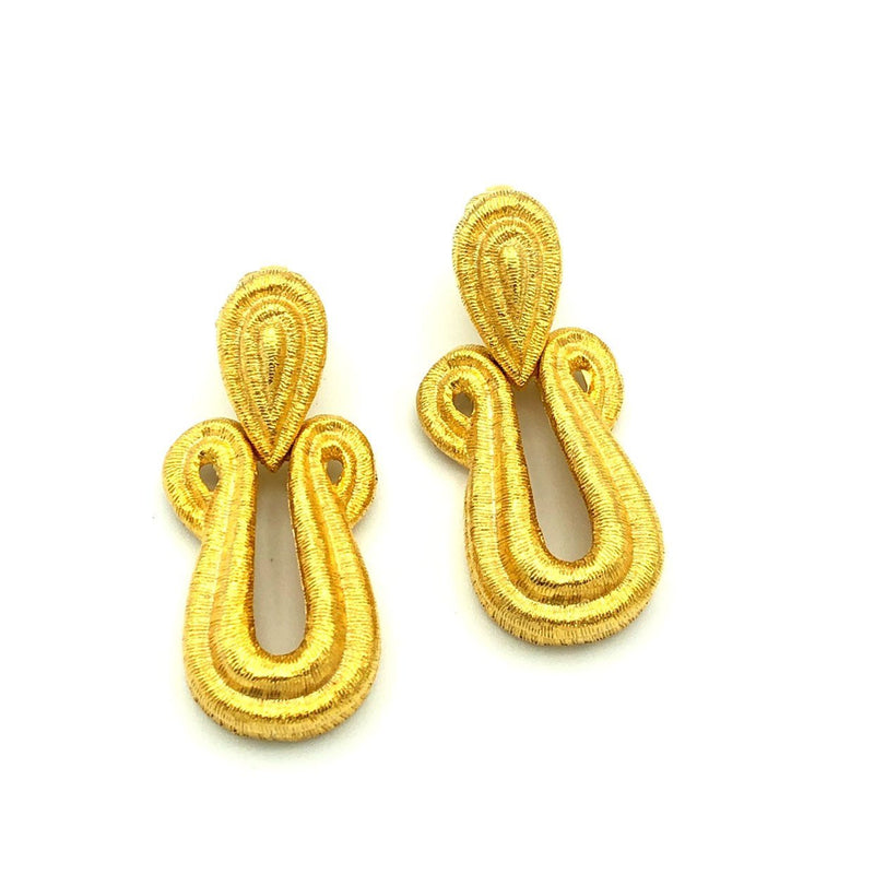 Vintage Gold Givenchy Door Knocker Earrings-Earrings-Givenchy-[trending designer jewelry]-[givenchy jewelry]-[Sustainable Fashion]