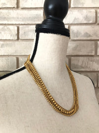update alt-text with template Vintage Gold Monet Ball Bead Chains Layering Necklace-Necklaces & Pendants-Monet-[trending designer jewelry]-[monet jewelry]-[Sustainable Fashion]