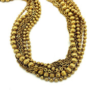 update alt-text with template Vintage Gold Monet Ball Bead Chains Layering Necklace-Necklaces & Pendants-Monet-[trending designer jewelry]-[monet jewelry]-[Sustainable Fashion]