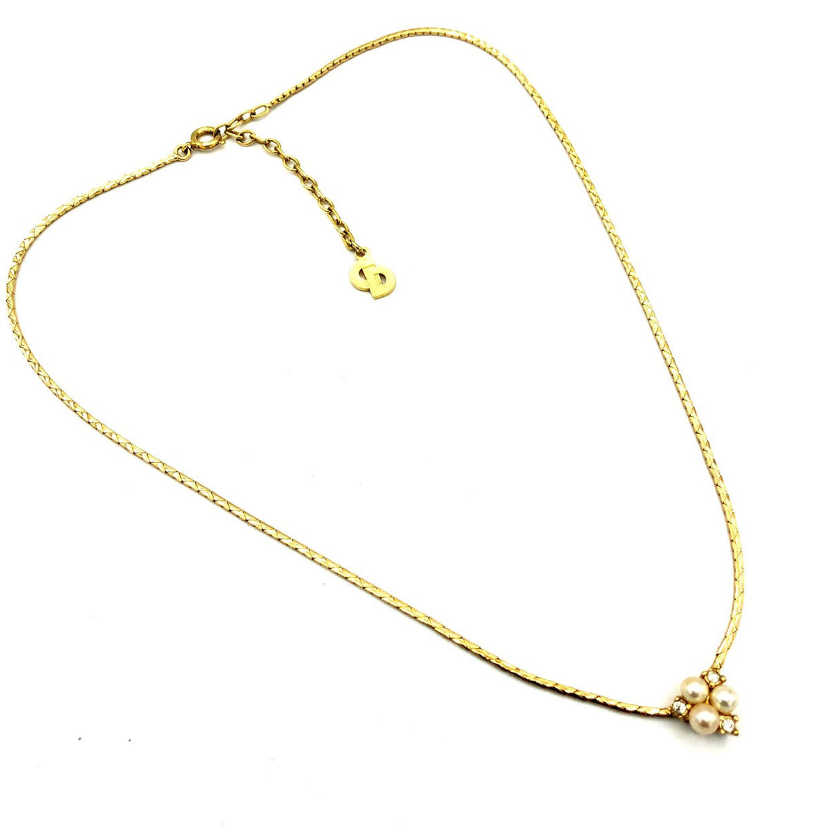update alt-text with template Christian Dior Pearl & Rhinestone Feminine Vintage Pendant-Necklaces & Pendants-Christian Dior-[trending designer jewelry]-[christian dior jewelry]-[Sustainable Fashion]