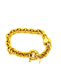 Joan Rivers Gold Chain Rhinestone Heart Vintage Stacking Bracelet - 24 Wishes Vintage Jewelry