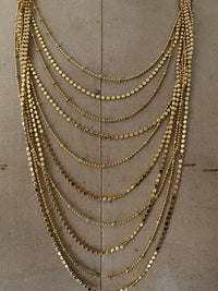 Joan Rivers Gold Layered Chains Vintage Necklace - 24 Wishes Vintage Jewelry