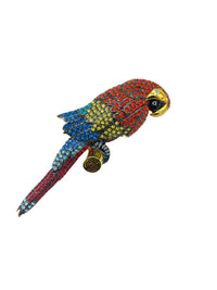 Joan Rivers Limited Edition Large Exotic Crystal Macaw Bird Vintage Brooch - 24 Wishes Vintage Jewelry