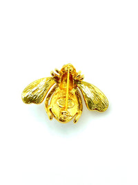 Joan Rivers Petite White Bee Brooch Pin - 24 Wishes Vintage Jewelry