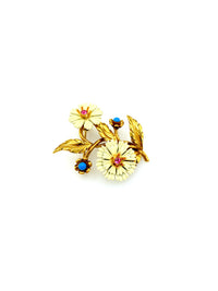 Joan Rivers White Daisy Flower Vintage Brooch - 24 Wishes Vintage Jewelry