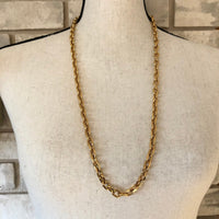 Kenneth Jay Lane Classic Gold Long Chain Necklace - 24 Wishes Vintage Jewelry