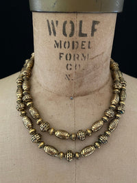 Kenneth Jay Lane Gold Boho Bead Long Vintage Necklace - 24 Wishes Vintage Jewelry