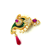 Kenneth Jay Lane Gold Maharini Paisley Vintage Brooch - 24 Wishes Vintage Jewelry