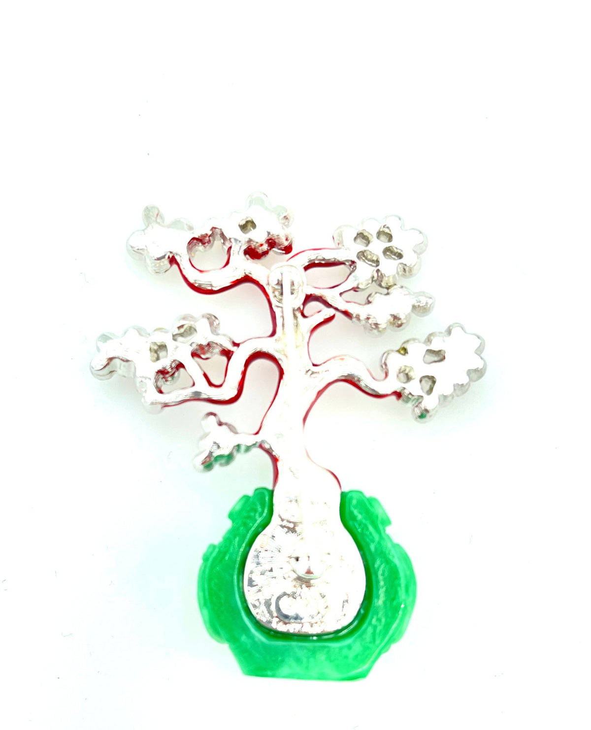 Kenneth Jay Lane Rhinestone Cherry Blossom or Bonsai Tree Brooch - 24 Wishes Vintage Jewelry