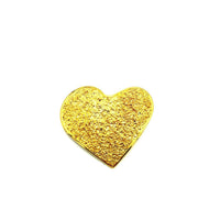 Large Gold Textured Heart Vintage Brooch Pin - 24 Wishes Vintage Jewelry