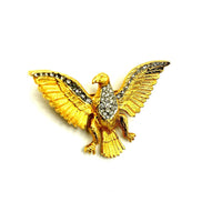 Les Bernard Gold Patriotic Eagle Vintage Brooch - 24 Wishes Vintage Jewelry