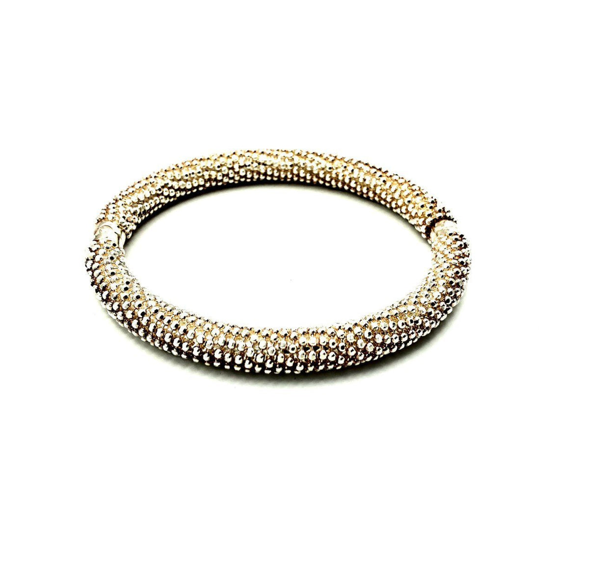 Milor Sterling Silver Hinged Vintage Bangle Bracelet - 24 Wishes Vintage Jewelry
