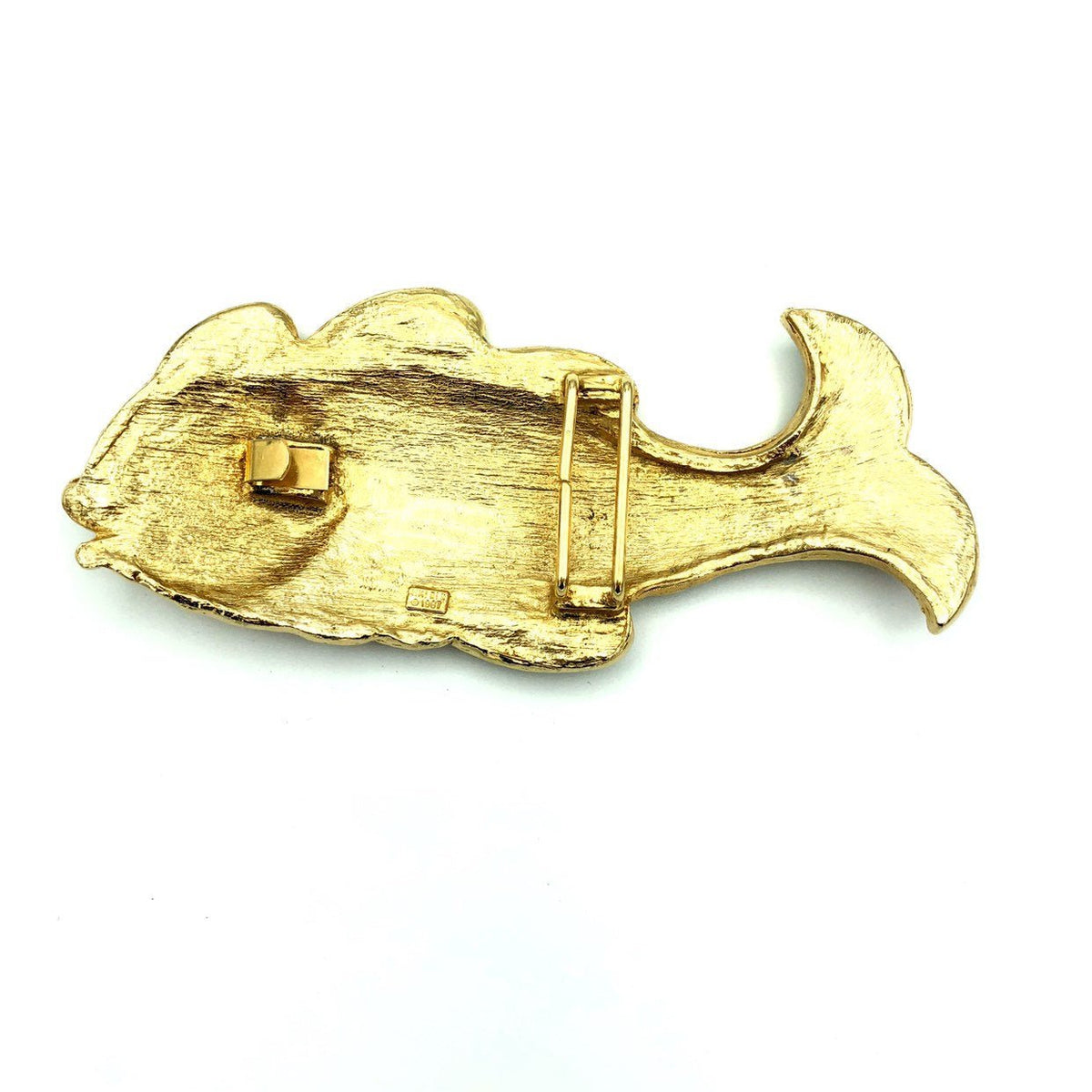MIMI Di N Vintage Enamel Koi Fish Belt Buckle - 24 Wishes Vintage Jewelry