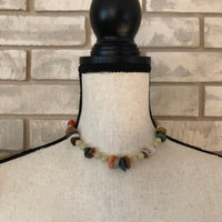 Miriam Haskell Brown Agate Stone Boho Vintage Necklace - 24 Wishes Vintage Jewelry