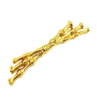 Monet Classic Gold Bamboo Vintage Bar Brooch - 24 Wishes Vintage Jewelry