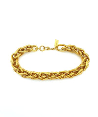 Monet Classic Gold Link Vintage Stacking Bracelet - 24 Wishes Vintage Jewelry