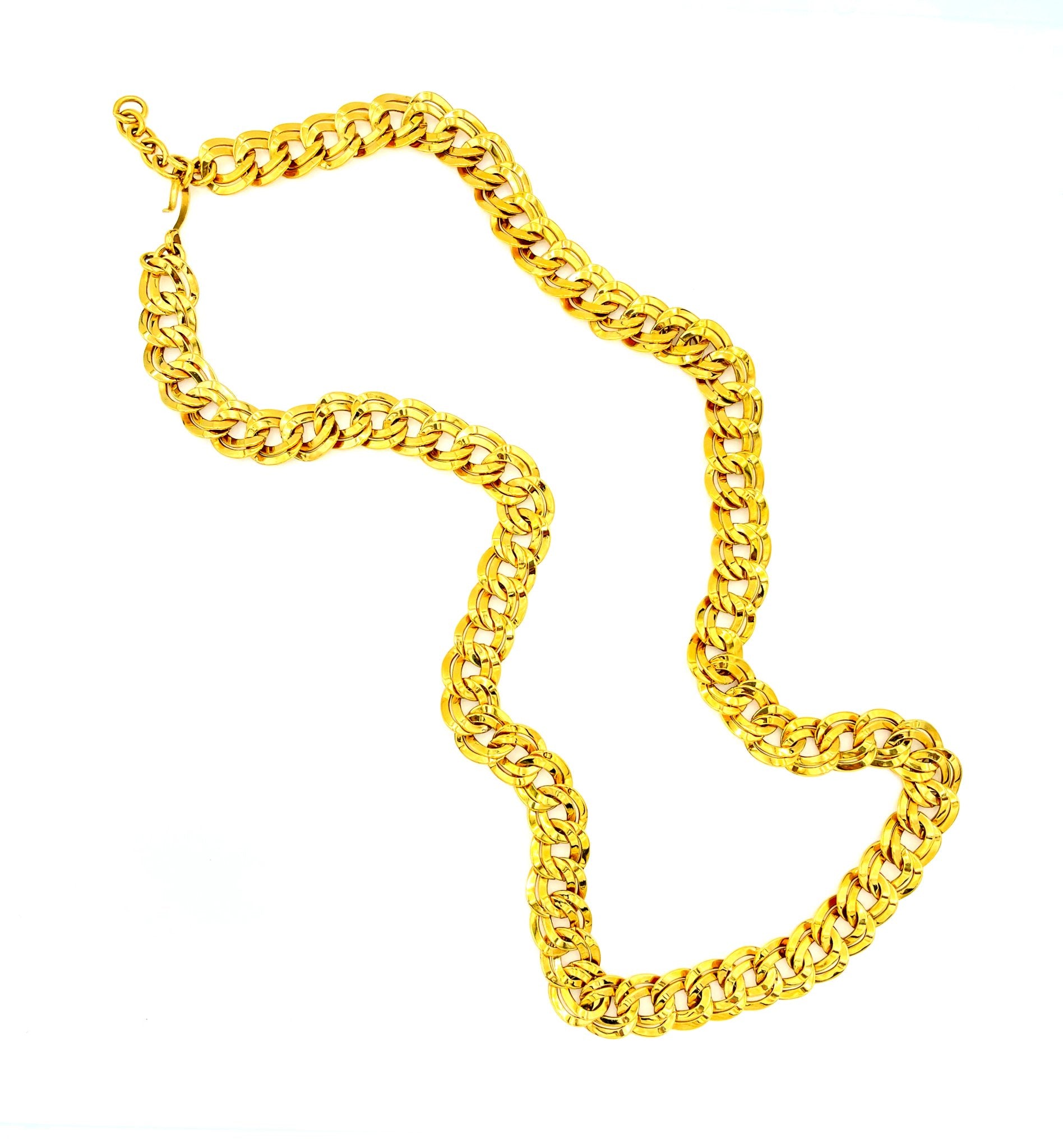 Monet Thick Heavy Rope and Cable Round Chain Necklace Gold Plated - Ruby  Lane