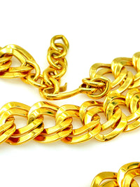 Monet Double Link Long Curb Chain Necklace - 24 Wishes Vintage Jewelry