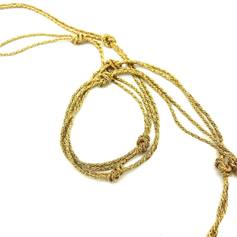 Monet Gold Long Layering Chain Vintage Necklace - 24 Wishes Vintage Jewelry