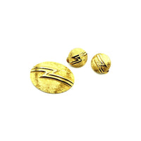 Monet Lighting Bolt Gold Vintage Jewelry Set - 24 Wishes Vintage Jewelry
