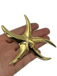 Monet Vintage Jewelry Classic Gold Oversized Starfish Brooch - 24 Wishes Vintage Jewelry