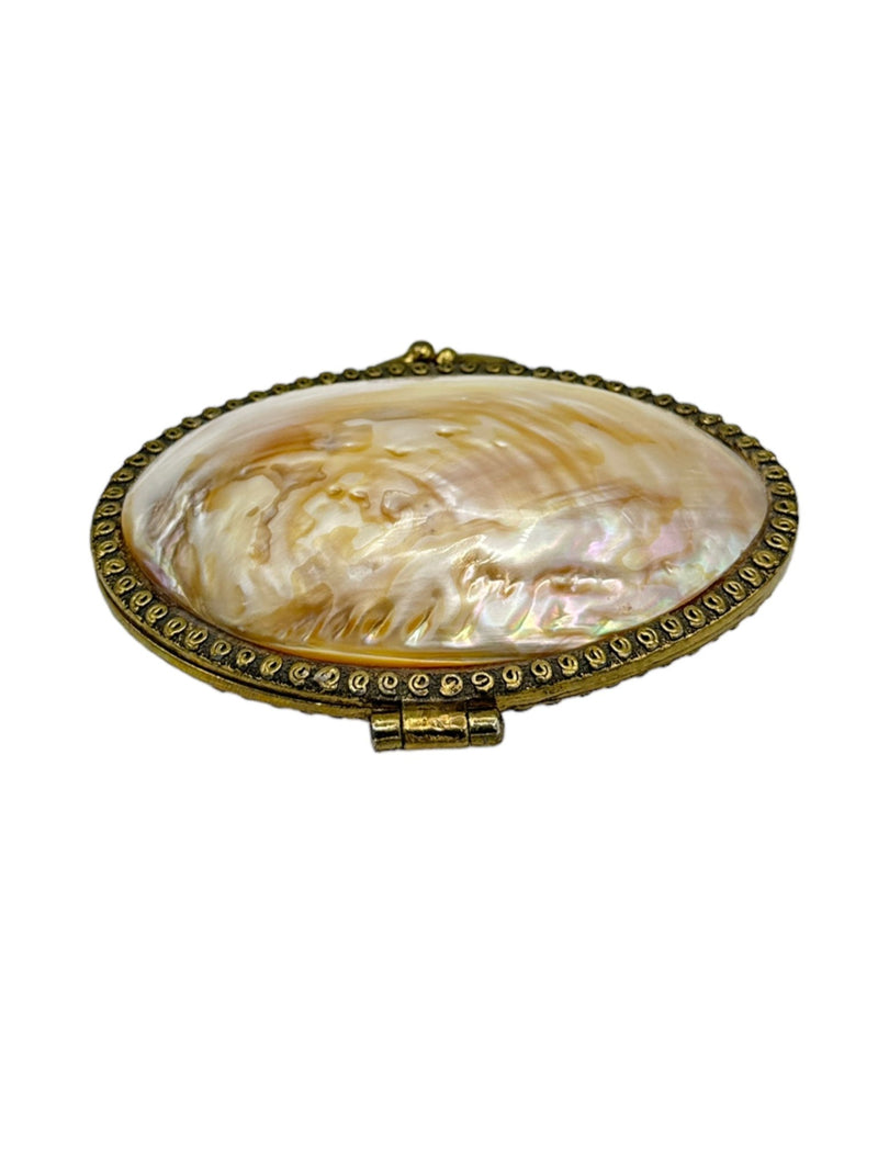 Mother of Pearl Clutch Handbag Trinket Box Home Decor - 24 Wishes Vintage Jewelry